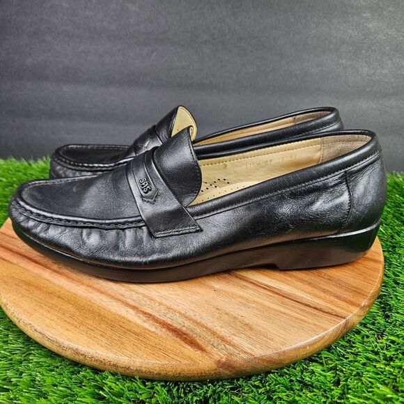 SAS Ace Penny Loafers Mens 11.5 M Black Leather Moc Toe Slip On Comfort Shoes main image 7